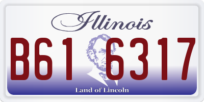 IL license plate B616317