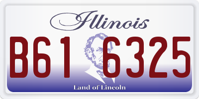 IL license plate B616325