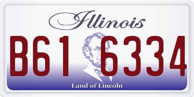 IL license plate B616334