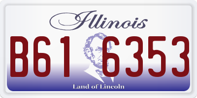 IL license plate B616353