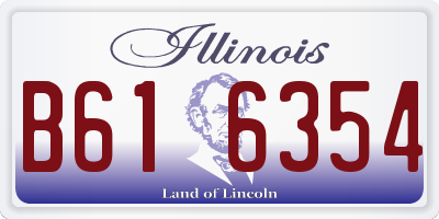 IL license plate B616354