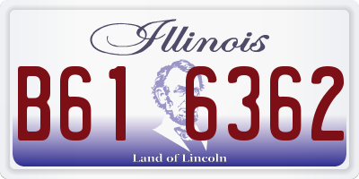 IL license plate B616362