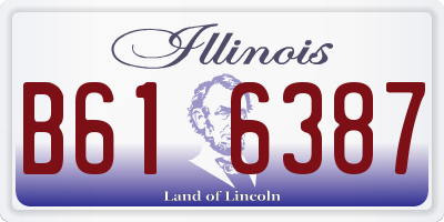 IL license plate B616387