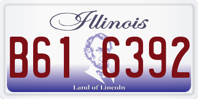 IL license plate B616392
