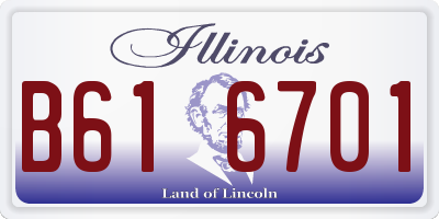 IL license plate B616701