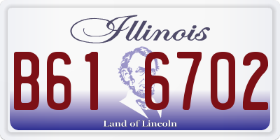 IL license plate B616702