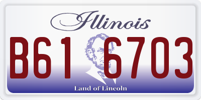 IL license plate B616703