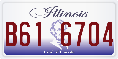 IL license plate B616704