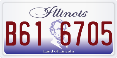 IL license plate B616705