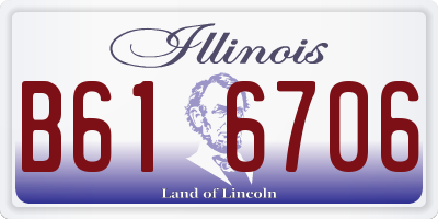 IL license plate B616706