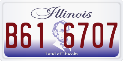 IL license plate B616707