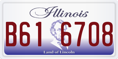 IL license plate B616708