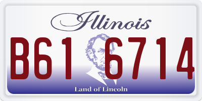 IL license plate B616714