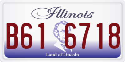 IL license plate B616718