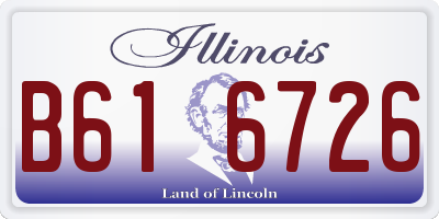IL license plate B616726