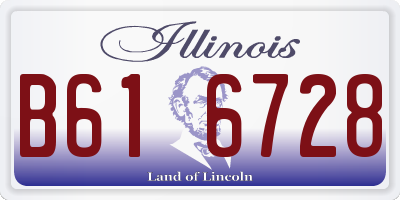 IL license plate B616728