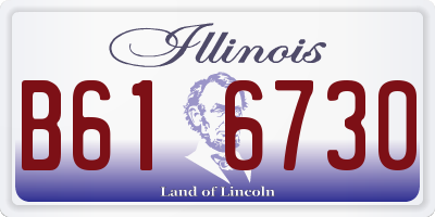 IL license plate B616730