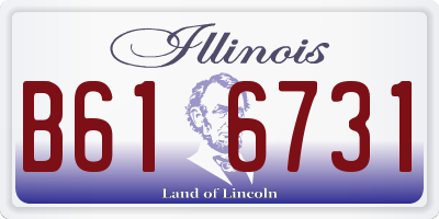 IL license plate B616731