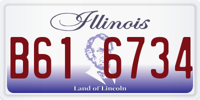 IL license plate B616734