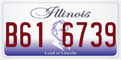 IL license plate B616739