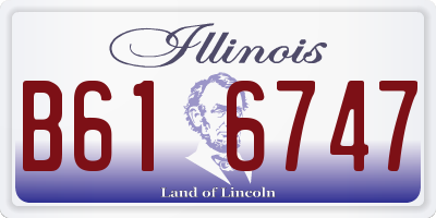 IL license plate B616747