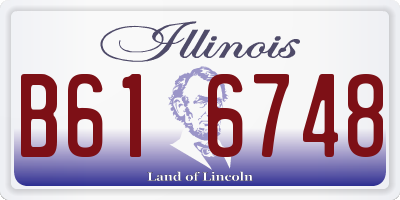 IL license plate B616748