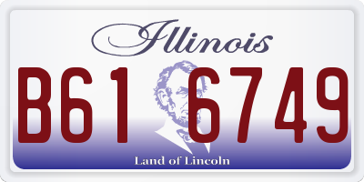 IL license plate B616749