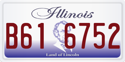 IL license plate B616752