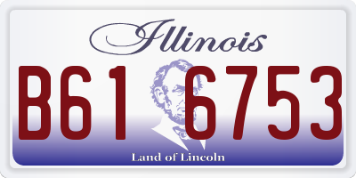 IL license plate B616753