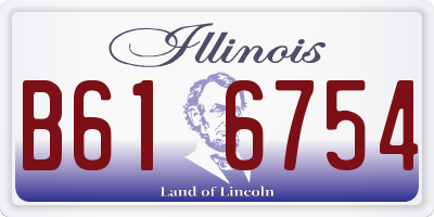 IL license plate B616754