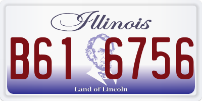 IL license plate B616756
