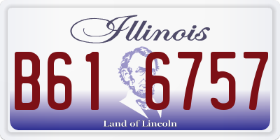 IL license plate B616757