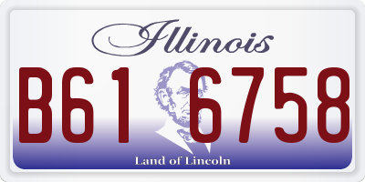 IL license plate B616758
