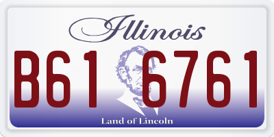 IL license plate B616761