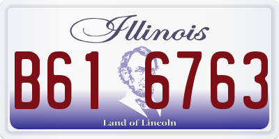 IL license plate B616763