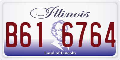 IL license plate B616764