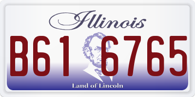 IL license plate B616765