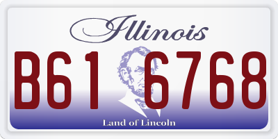 IL license plate B616768