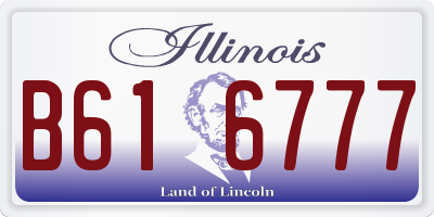 IL license plate B616777