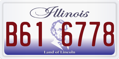 IL license plate B616778