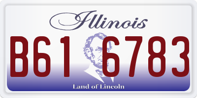 IL license plate B616783