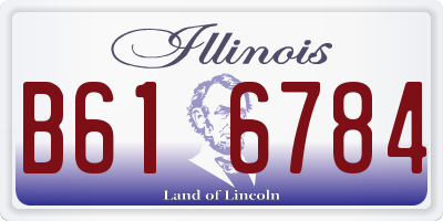 IL license plate B616784