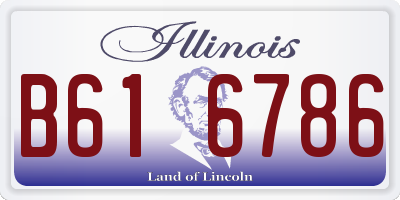 IL license plate B616786