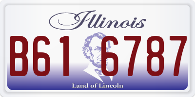 IL license plate B616787