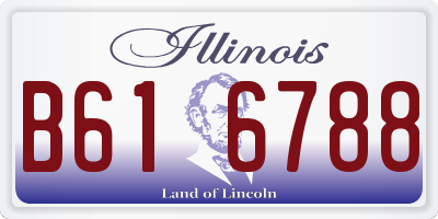 IL license plate B616788
