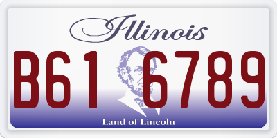 IL license plate B616789