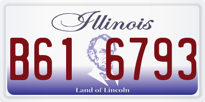 IL license plate B616793