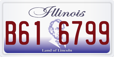 IL license plate B616799