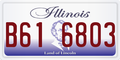 IL license plate B616803