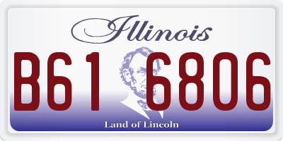 IL license plate B616806